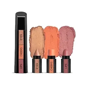 Renee Fab Face - 3 In 1 Makeup Stick With Eye Shadow, Blush & Lipstick, Enriched With Vitamin E (2. Fab Face Nude)