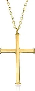 Ross-Simons Italian 14kt Yellow Gold Cross Necklace
