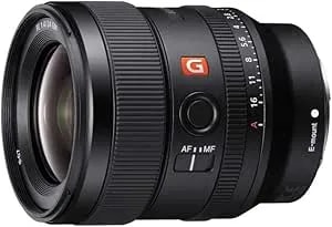 Sony E-Mount Fe 24mm f1.4 Gm Full Frame Wide-Angle Prime Lens (sel24f14gm), Black