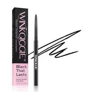 Black Eyeliner No Budge Retractable Eye Liner, Creamy Pigmented & Waterproof Creates Bold & Defined Lines Vegan & Cruelty-Free Easy To Apply （Black）