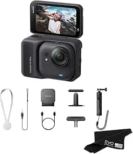 insta360 Go Ultra Creator Bundle Midnight Black - Tiny Mighty Hands-Free 4k Cam, Lightweight, Low Light Excellence, Mount Anywhere, Flowstate Stabilization, 200 Min Battery Life