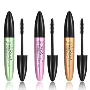 Fantasyday Smudge-Proof Colorful Mascara Set Liquid Lash Extensions Cosmetics, 3 Pcs Washable Volumizing Lengthening Defining Curling No Clumping Mascara Premium Xmas Eye Makeup Gift Set