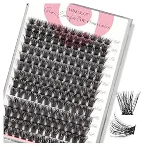 Cluster Lashes Wispy Lash Clusters, 168pcs D Curl Natural Volume Lashes Clusters, Diy Individual Eyelash Extensions With Soft Ultra-Thin Band, 9-16mm (56d)