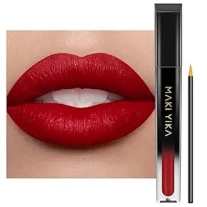 Maki Yika Red Lipstick For Women Color Stay Long Lasting Lipsticks No Smudge Matte Liquid Lipstick Transferproof Cruelty-Free Lip Color For Mother'S Day,Mvp-Red