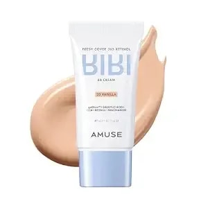 Amuse Seoul 365 Retinol Bb Cream (23 Vanilla) - Natural Tinted Moisturizer, Lightweight, Long Lasting, Buildable, Glass Skin, Hydrating Daily Skincare Foundation, Radiant Glow, Vegan, Korean Makeup