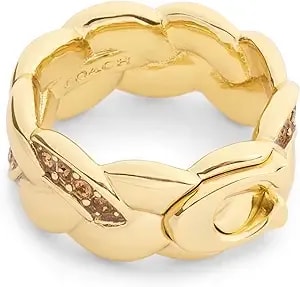 Coach Jewelry Women'S Signature C Braided Band Ring