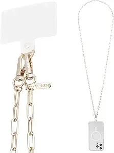 Case-Mate Crossbody Phone Lanyard / Chain [Works With All Phones] Hands-Free Strap - Cell Phone Charm - Neck Chain Holder For Iphone 17 Pro Max / 16 Pro Max/ 15 Pro Max / 14 / 13 /12/ s26 Ultra - Gold