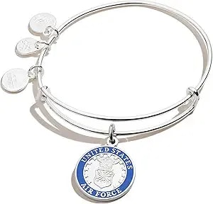 Alex And Ani Collaborations Expandable Bangle For Women, Shiny Silver Finish, 2 To 3.5 In