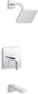 Kohler K-ts23502-4g-2mb Parallel Rite-Temp Bath And Shower Trim Kit With Showerhead, 1.75 Gpm, Vibrant Modern Brushed Brass