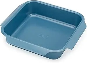 Joseph Joseph Nest Bakeware And Roasting Pan, Carbon Steel Baking Pan With Non-Stick Coating, Easy-Pull Handles, Organized Kitchen Storage, Medium, Blue