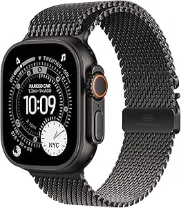 Apple Watch Ultra 3 [Gps + Cellular 49mm] Running & Multisport Smartwatch W/Rugged Titanium Case W/Black Titanium Milanese Loop - M. Satellite Communications, Advanced Health & Fitness Tracking