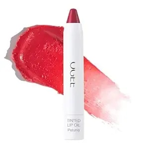 Ogee Tinted Sculpted Lip Oil - Lip Stain Made With 100% Organic Coconut Oil, Jojoba Oil, And Vitamin E - Best As Lip Balm, Lip Color Or Lip Treatment - Petunia (Sheer Blush)