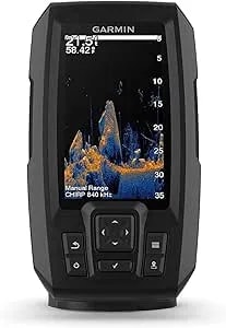 Garmin Striker Vivid 4cv, Easy-To-Use 4-Inch Color Fishfinder And Sonar Transducer, Vivid Scanning Color Palettes - 010-02550-00