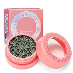 Black Glitter Cream Eyeshadow, Smokey Eye Putty, Highly Pigmented & Waterproof, Long-Lasting & Smudge-Proof, Blendable Mousse Eyeshadow For Gothic, (Black Glitter)