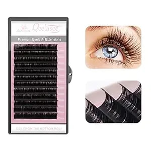 Faux Mink Silk Eyelash Extensions 0.03mm D Curl 15mm Semi-Permanent Individual Lashes Extension Professional Salon Use