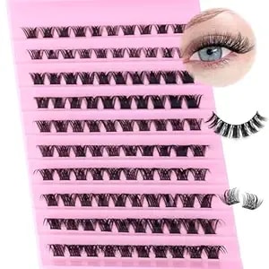 Diy Lash Extension Kit With D-Curl Fluffy Clusters (8-16mm) - Reusable Volume Eyelashes For Natural To Dramatic Looks - Thick & Soft Individual Lashes