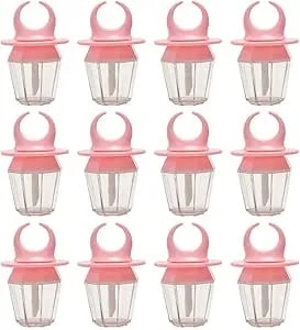 10 Pcs 8ml Pink Empty Lip Gloss Tube Bottle Diamond Ring Shape Plastic Refillable Lipgloss Tube Container Clear Lip Glaze Tube Wand Brush Lip Oil Vials Diy Cosmetic Lipstick Tube Makeup Tool
