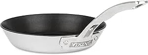 Viking Contemporary 3-Ply Non Stick Frying Pan, 8 Inch Stainless Steel Nonstick Fry Pan, 3 Liters, Silver