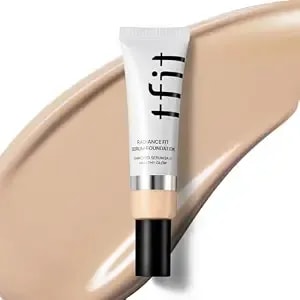 Tfit Radiance Fit Serum Foundation Shade n02 Nude 30g, 83.6% Serum Base - Korean Makeup, Serum Foundation, 83.6% Serum-Based, Dewy Finish, Lightweight, Long-Lasting, Non-Cakey, 30 Shades