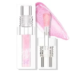 Color Changing Lip Oil,Magic Color Changing Moisturizing Lip Glow Oil,Plumping Glimmer Hydrating Glow Lipstick,Long Lasting Lip Glow Oil, Nourishing Repairing & Non-Sticky Primer Lip (#01, 0.12 Fl Oz)