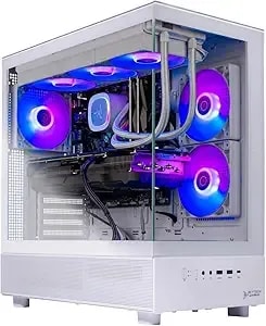 Skytech Gaming Azure 3 Gaming Pc, Amd Ryzen 7 7800x3d 4.2ghz, Amd Rx 9070xt 16gb Vram, 1tb Nvme Ssd, 32gb ddr5 Ram 5600, 850w Gold Atx 3 Psu, 360 Argb Aio, Wi-Fi 5, Windows 11, Desktop