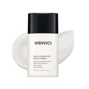 Vidivici Skin Illumination Mochi Primer 1.05 Fl Oz - K-Beauty Pore Blurring & Serum-Like Makeup Primer With 84% Skincare Ingredients, Pearl Soft Focus Effect, Hydrating & Makeup Gripping Base