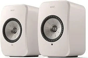 KEF LSX II LT Wireless Hifi Speakers (Stone White, Pair)