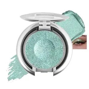 Green Silver Duochrome Holographic Shimmer Eye Shadow，Glitter Eyeshadow，Chameleon High Pigmente Sparkly Shadows Palette，Iridescent Metallic Eye Highlighter，Makeup For Rave，Longwear,03#