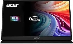 Acer Nitro Portable Gaming Monitor - 15.6" Fhd Ips - 165hz - Amd Freesync - Ultra Slim Design - External Monitor For Laptop Pc/Mac - 2-Usb Type-C Ports, 1-Mini Hdmi & 1-Audio Out - pg161q Pbmiuux