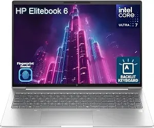 Hp Elitebook 6 16" Business Laptop Computer, Intel Ultra 7 255u, 16gb Ram, 1tb Ssd, (Next Gen Of 660) For Office Data Processing, Backlit Keyboard And Fingerprint Reader, Windows 11 Pro, Silver