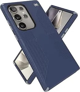 Speck Presidio 2 Grip Samsung Galaxy S24 Ultra Case - Drop & Camera Protection, Soft-Touch Secure Grip, Wireless Charging Compatible, Shock Absorbant, Galaxy S24 Ultra Case - Coastal Blue