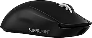 Logitech G PRO X Superlight 2 Wireless Gaming Mouse, 60g Pro-Grade With 5 Programmable Buttons, 44k DPI Sensor, 8kHz Report Rate, USB-C Charging For PC/Mac - Black