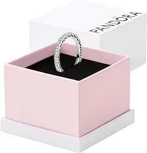 Pandora Halo Sparkle & Hearts Ring - Ring For Women With Cubic Zirconia - Layering Or Stackable Ring - Gift For Her - With Gift Box