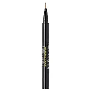 Arches And Halos Fine Bristle Tip Pen - Eyebrow Pencils For Women - Vegan Brow Pencil - Smudge-Proof, Buildable Formula - Warm Brown - 0.02 Oz