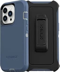 Otterbox Iphone 13 Pro (Only) Defender Series Case - Fort Blue, Rugged & Durable, With Port Protection, Includes Holster Clip Kickstand