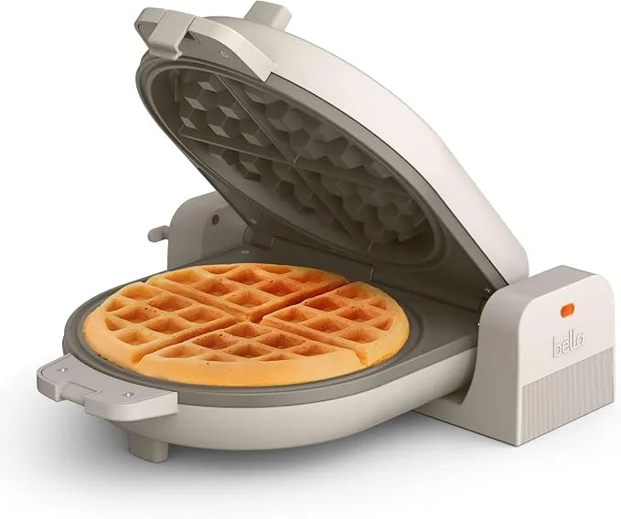 Bella Fits-Anywhere™ Flip-N-Store Non-Toxic, Belgian Waffle Maker, Oatmilk