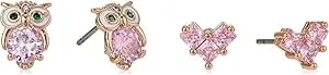 Betsey Johnson Owl Duo Set Earrings