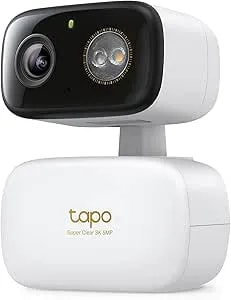 Tapo 3K 5MP Pan/Tilt Indoor/Outdoor Security Camera, Free Person/Vehicle/Baby Cry Detect & 360° Motion Track, Color Night, SD/Cloud, Wrks W/Alexa & Google Home, 2.4 Ghz Wifi, Hybridcam 360