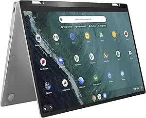 ASUS Chromebook Flip C434 2-In-1 Laptop, 14" Full HD Touchscreen 4-Way Nanoedge, Intel Core M3-8100Y Processor, 4GB RAM, 64GB Emmc Storage, All-Metal Body, Backlit KB, Chrome OS- C434TA-DSM4T, Silver