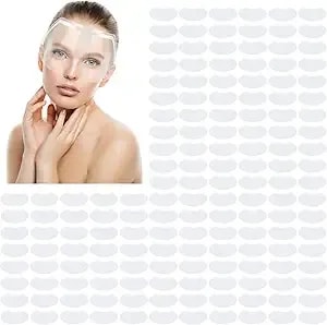 50 Pcs Eye Shield,Face Shield For Hairspray,Shower Visor For Adults Clear Lash Shields Eyelash Extension Sleep Protector Disposable Shower Face Shields After Cataract For Showering Hairspray