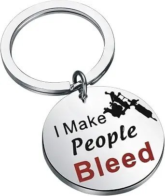 Aktap Tattoo Lover Keychain - Tattooer Jewelry Body Art Modification Gift For Artists I Make People Bleed