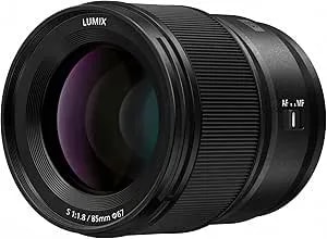 Panasonic Lumix S Series Camera Lens, 85mm F1.8 L Mount Interchangeable Lens For Mirrorless Full Frame Digital Cameras, S-S85, Black