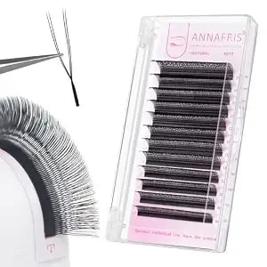 U Shape Yy Eyelash Extension Makeup Mesh Net Cross 2d Y Shape Premade Fans Lash Extensions Hand Woven Natural Soft Faux Mink False Lashes (0.07 D,9-13mm Mix)