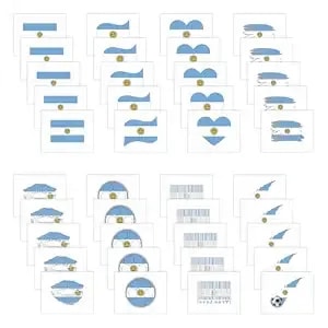 40 Individual Meme Argentina Flag Temporary Tattoos For Kids Fans Face Tattoo Stickers For Adults Group Activity Props