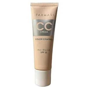 Farmasi Cc Color Control Cream, Natural & Flawless Finish, Lightweight Color Correcting Coverage, Enriched With Multimineral, Spf 25, All Skin Types, 1 Fl Oz, 06 Deep