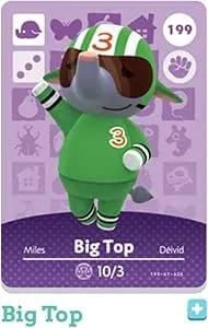 Nintendo Animal Crossing Happy Home Designer Amiibo Card Big Top 199/200 Usa Version