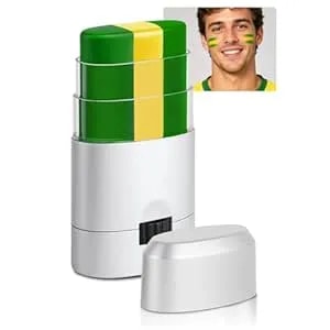 Green Yellow And Green Face Body Paint Stick For World Cup 2026, Patriotic Flag Paints Accessories Football Soccer Eye-Black Stick For World Cup Decor Party Favors Sports Fan Makeup (Brazil)