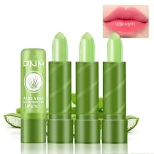 Bingbrush Color Changing Lipstick Long Lasting Nutritious Lip Care Magic Ph Lip Balm Moisturizer Lipstick Queen, Temperature Changing Lipgloss Lip Mask Makeup Set For Women (Aloe Vera)