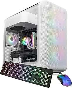 Ibuypower x50 White Gaming Pc Desktop Computer Intel Core Ultra 9 285 Cpu, Nvidia Geforce Rtx 5070 12gb Gpu, 32gb ddr5 Rgb 5200mhz Ram, 1tb Nvme Ssd, Windows 11 Home, Keyboard, Mouse - x50wi9n5701