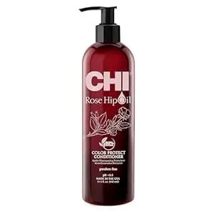 Chi Rosehip Oil Protecting Conditioner, Restores Moisture To Color-Treated Hair & Helps Retain Color, Sulfate, Paraben, & Cruelty-Free, 11.5 Oz